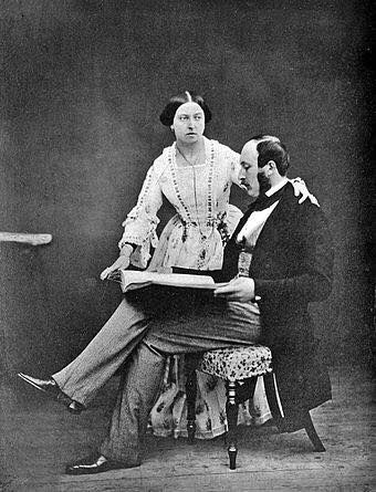 Edie Spyke shared Susan Giannotti Reidy's post to the group: The Gilded Age Society.     Rarely seen pictures of Queen Victoria and Prince Albert from The Victoria site Queen Victoria And Prince Albert, Queen Victoria Descendants, Queen Victoria Family, Queen Victoria Prince Albert, Victoria Reign, Princess Alice, White Wedding Gowns, British Royal Families, Prince Albert