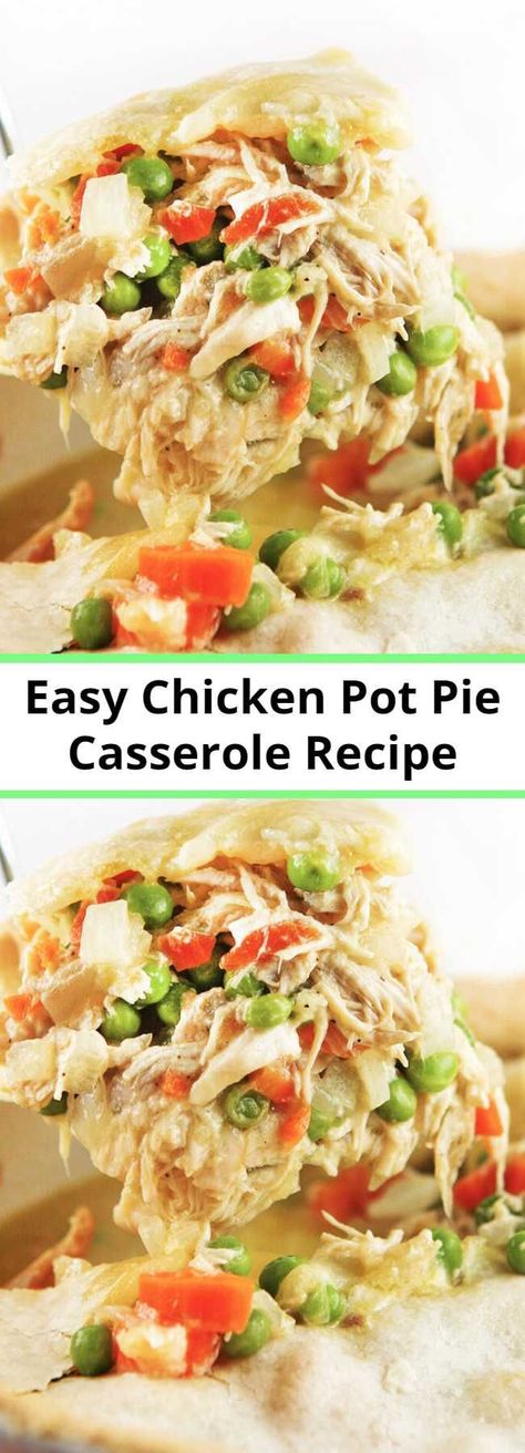 Easy Chicken Pot Pie Casserole Recipe - Chicken Pot Pie Casserole is a super easy and delicious dinner that comes together quickly. It will quickly become a family favorite! Easy Chicken Pot Pie Casserole, Bubble Up Casserole, Ms Recipes, Pot Pie Casserole, Chicken Pot Pie Casserole, Fluffy Biscuits, Casserole Easy, Easy Chicken Pot Pie, Cheesy Casserole