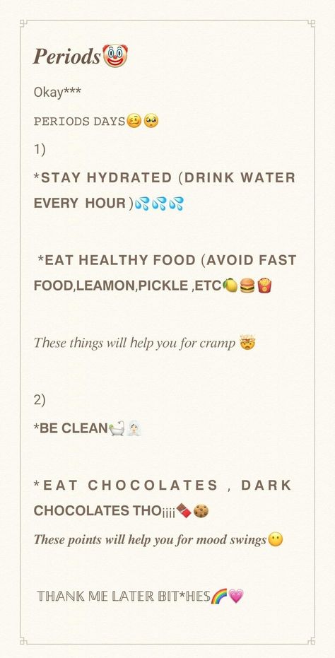 It's all about your periods!!!! If it helps, please follow me🥺 Insta: https://instagram.com/manyarawatt?utm_medium=copy_link Breakfast Ideas When On Period, Food For Period, Period Tips, Period Days, On Period, Period Hacks, Thank Me Later, Please Follow Me, Mood Swings