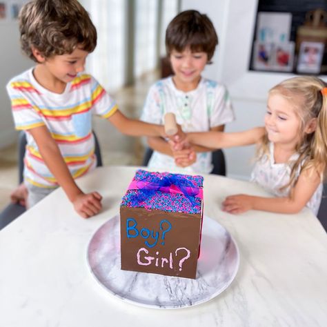 Looking for a unique gender reveal idea? Discover how easy and fun it is to make a chocolate piñata to smash open to discover baby's gender! Gender Reveal Ideas With Toddler, Gender Reveal For Kids, Easy Gender Reveal Ideas, Teaching Toddlers Colors, Messy Sensory Play, Chocolate Piñata, Unique Gender Reveal, Winter Science Experiments, Simple Gender Reveal