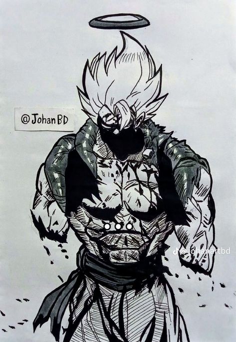 Darent Z Art, Gogeta Sketch, Gogeta Drawing, Dragon Ball Drawing, Goku Sketch, Animation Drawing Sketches, Dbz Drawings, Goku Manga, Spiderman Art Sketch