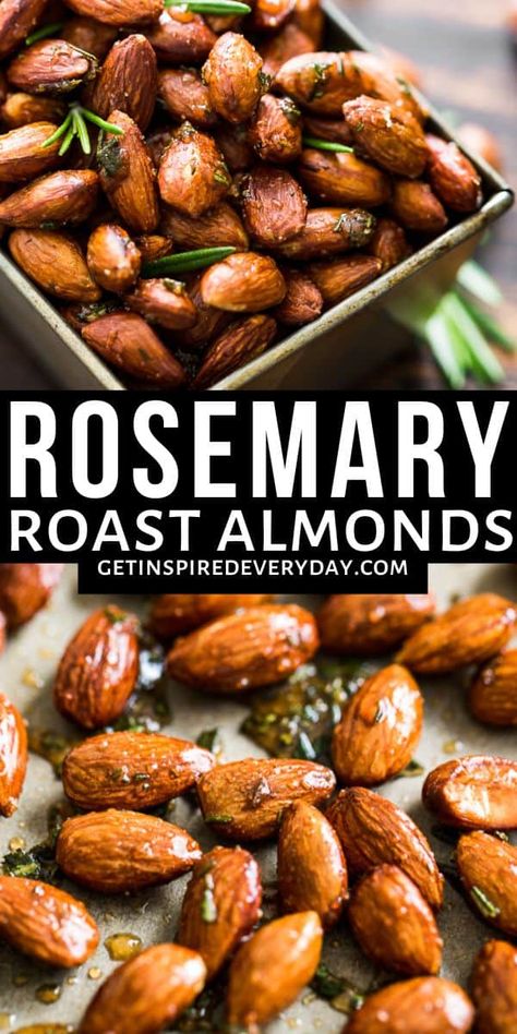 Rosemary Almonds, Roasted Almonds Recipe, Rosemary Sea Salt, Keto Sides, Sides Dishes, Hiking Snacks, Desserts Ideas, Holiday Sweets, Kitchen Witchery