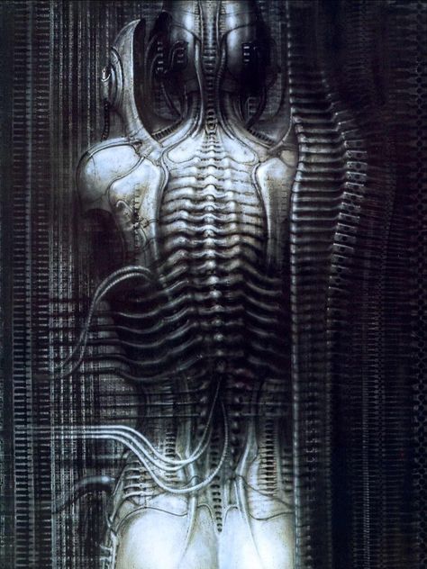 Biomech Tattoo, Hr Giger Art, Illusion Kunst, Giger Alien, Giger Art, H.r. Giger, Art Alien, Arte Alien, Art Noir