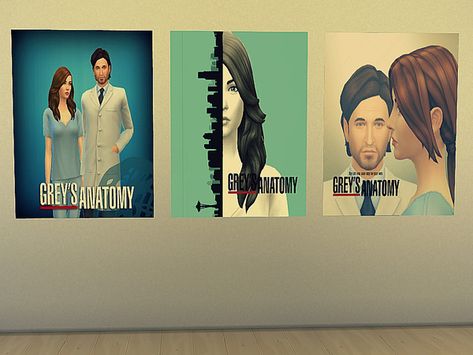 Stachelbeere's Grey's Anatomy Poster - Requires Vintage Glamour Grey's Anatomy Poster, Anatomy Poster, Laundry Symbols, Sims Community, Ts4 Cc, Electronic Art, Free Sites, The Sims Resource, Vintage Glamour