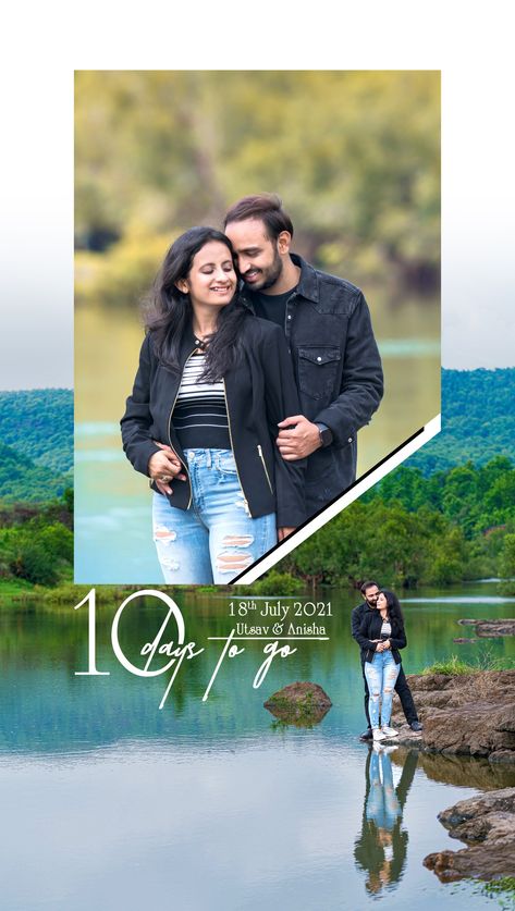 Days To Go Countdown Wedding Photos, 15 Days To Go Countdown Wedding, Prewedding Countdown, 15 Days To Go Countdown, Pre Wedding Photo Editing Ideas, Pre Wedding Countdown Photos, Wedding Count Down Ideas, 10 Days To Go Countdown Wedding, 2 Days To Go Countdown Wedding