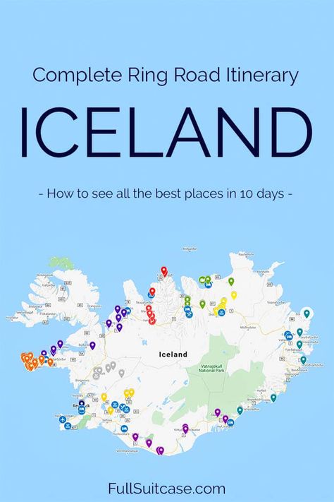 Iceland Honeymoon, Iceland Ring Road, Iceland Summer, Iceland Map, Iceland Vacation, Iceland Travel Guide, Iceland Travel Tips, Iceland Adventures, Iceland Road Trip