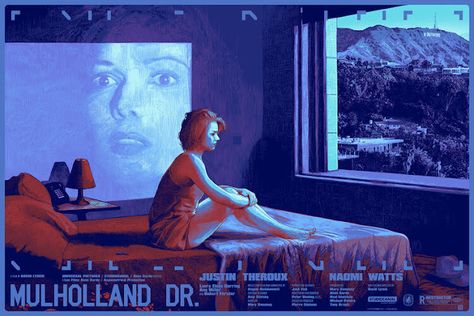 The Geeky Nerfherder: #CoolArt: 'Mulholland Drive' prints by Krzysztof Domaradzki through Mondo & Nautilus Art Prints Mulholland Drive Poster, Nautilus Art, A Princess Of Mars, Drive Poster, 1984 Book, Alex Pardee, Ace Books, 1984 Movie, Mulholland Drive