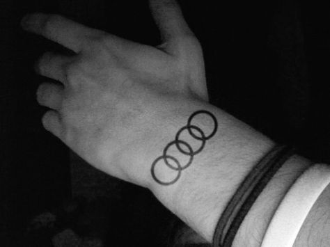 Audi tattoo Tattoo Bil, Audi Tattoo, Automotive Tattoo For Men, Men Car Tattoo Ideas, Minimalist Tatoos, Auto Tattoo, Motor Tattoo, Audi S7, Mercedes 190