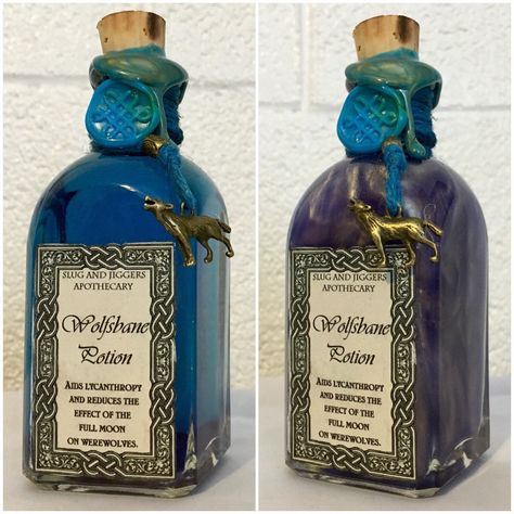 Wolfsbane Potion, Harry Potter Decoration, Harry Potter Themed Gifts, Sensory Jars, Stick Season, Fantasy Map Making, Halloween Potion, Diy Generator, Halloween Potion Bottles