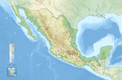 Map of Mexico in Spanish America Map Of Mexico, Sierra Nevada, Topographic Map, Hiroshima, Culture Travel, Mexico Travel, Wyoming, Geography, Favorite Places