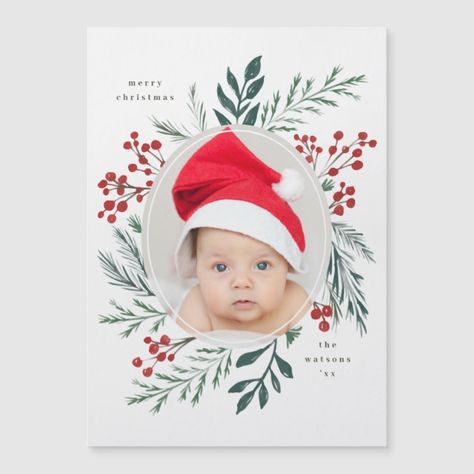 #Christmas #Christmascards #Xmas #Christmasgifts #Zazzle Winter Botanicals, Christmas Card Photo Ideas, Christmas Holiday Photos, Christmas Cards Zazzle, Elegant Watercolor, Multi Photo, Photo Christmas, Christmas Invitations, Christmas Holiday Cards