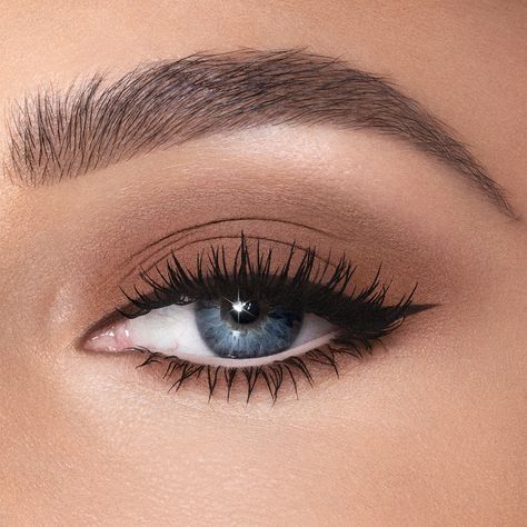 How To Create A Mesmerising Matte Eyeshadow Look | Charlotte Tilbury Cool Tone Makeup Looks Blue Eyes, Natural Mauve Eye Makeup, Smoked Out Eyeshadow, Beige Smokey Eye, Matt Eyeshadow Looks, Matte Eyeshadow Looks Natural, Taupe Smokey Eye, Wedding Eye Makeup For Blue Eyes, Everyday Eyeshadow For Blue Eyes