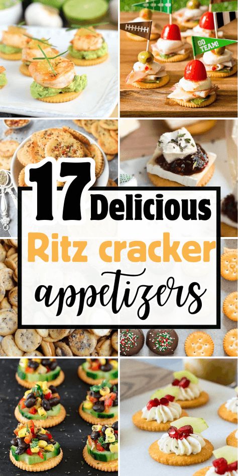 Ritz Cracker Recipes Snacks, Ritz Cracker Appetizers, Ritz Appetizers, Toothpick Appetizers Easy, Cracker Appetizers, Crackers Appetizers, Ritz Cracker Recipes, Ritz Cracker, Appetizers Easy Finger Food