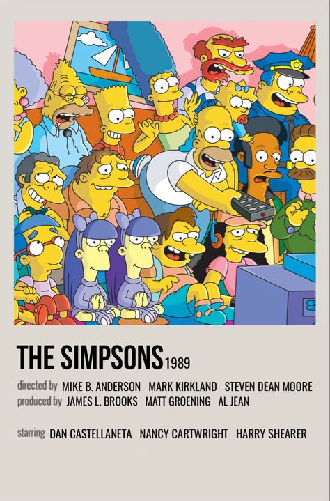 Simpsons Poster, Simpsons Movie, Movie Character Posters, Phineas E Ferb, The Simpsons Movie, Simpsons Drawings, Polaroid Posters, Movie Card, Series Poster