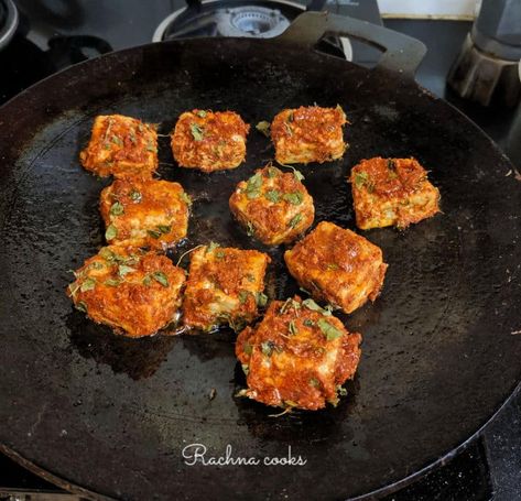 Easy Vegan Tandoori Tofu Recipe (Step-by-step Recipe) - Rachna cooks Vegan Tandoori, Tandoori Tofu, Green Chutney Recipe, Indian Vegan, Tofu Recipes Vegan, Tofu Recipe, Marinated Tofu, Green Chutney, Vegan Yogurt