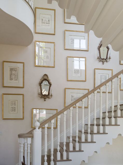 Stairway Walls, Stairway Wall, Gallery Wall Staircase, Staircase Interior Design, Staircase Wall Decor, Traditional Staircase, Harrison Design, Stair Wall, Staircase Wall