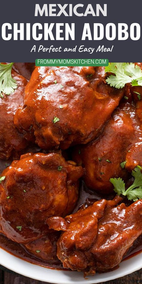 Adobo Chicken Recipe, Mexican Adobo, Rice Tortillas, Chicken In Slow Cooker, Texmex Recipes, Adobe Sauce, Heavenly Recipes, Chicken Adobo, Adobo Chicken