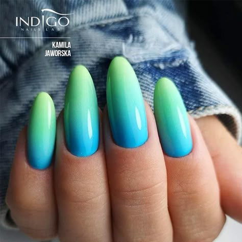 Summer Nail Design With Neon Ombre Effect ❤ 35 Bright Neon Colors Ombre Nails Design ❤ See more ideas on our blog!!! #naildesignsjournal #nails #naildesigns Ombre Nails Design, Fruit Nail Art, Unghie Sfumate, Indigo Nails, Fall Nail Art Designs, Colorful Nail, Ombre Nail Designs, Pretty Nail Art Designs, Neon Nails