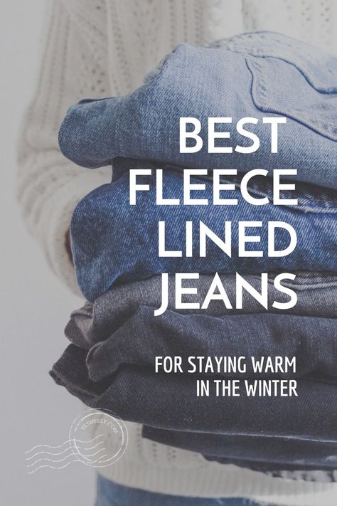 Best fleece lined jeans for winter - under $50 from Amazon Fleece Jeans Women, Fleece Lined Jeans, Dressing For Winter, Jeans For Winter, Insulated Jeans, Bright Outfit, Outdoorsy Style, Most Comfortable Jeans, Flannel Lined Jeans