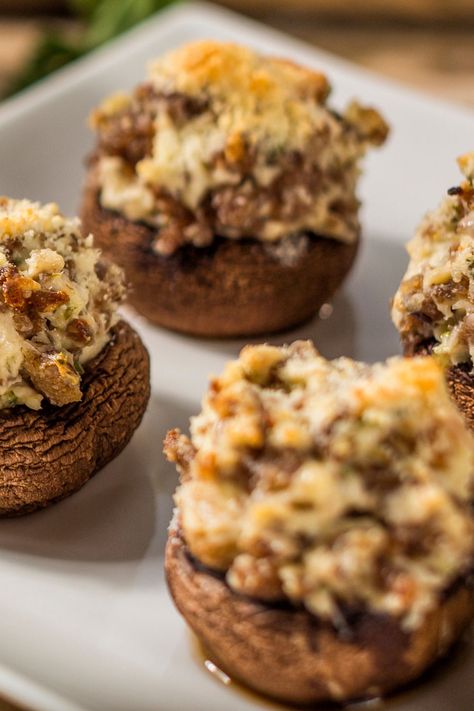 Ina Garten Recipes Stuffed Mushrooms, Ina Garten Sausage Stuffed Mushrooms, Stuffed Mushrooms Ina Garten, Stuffed Mushrooms Olive Garden Recipe, Ina Garden Stuffed Mushrooms, Sausage Stuffed Mushrooms Ina Garten, Fancy Stuffed Mushrooms, Barefoot Contessa Stuffed Mushrooms, Valerie Bertinelli Stuffed Mushrooms