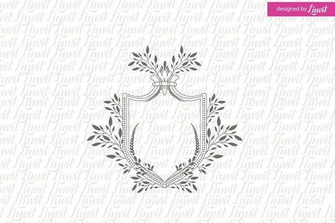 Floral Wedding Crest for $18.00 #logo #LogoDesign #LogoInspirations #logodesigns logotemplate #creativemarket #GraphicDesign #design #graphicdesigner #BestDesignResources Custom Koozies Wedding, Wedding Memory Box, Custom Wedding Monogram, Photo Backdrop Wedding, Wedding Crest, Wedding Embroidery, Wedding Logo, Custom Wedding Signs, Wedding Monogram