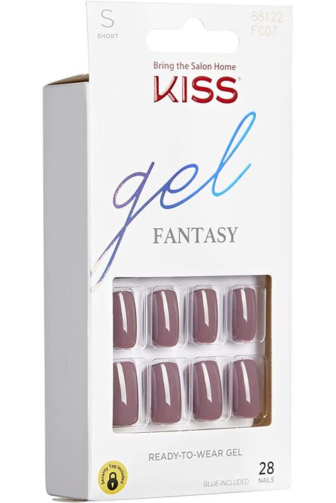 KISS Gel Fantasy Ready-To-Wear Fake Nails, Short, Square - Temporary Feels, Smudge Proof, Waterproof, No Dry Time, Durable, Flexible, DIY Manicure, Salon Quality, Long Lasting  28 Count Nail Care Diy, Kiss Products, Sculpted Nails, Pink Gel Nails, Pink Gel, Gel Nails Diy, High Maintenance, Nails Pink, Nail Glue