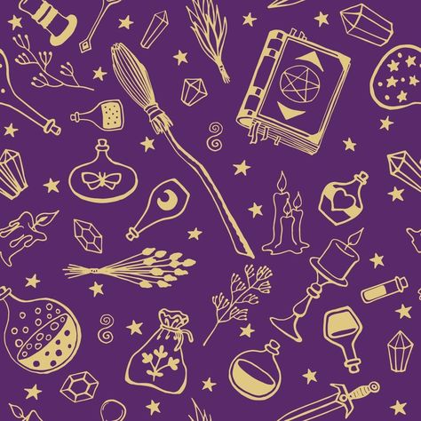 Magic Icons Aesthetic, Witchcraft Background, Magic Graphic Design, Magic Concept, Witchcraft Design, Witchcraft Art, Magic Tools, Magic Pattern, Witch Pattern