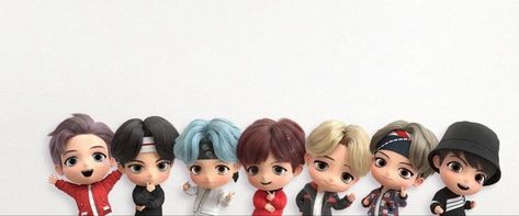 Chibi Bts, Tiny Tan, Bts Wallpaper Desktop, Bts Header, Bts Drawings, Bts Chibi, Bts Group, Bts Fans, Bts Lockscreen