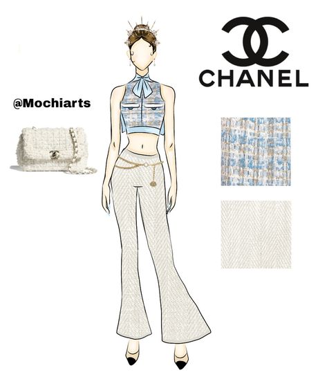 Chanel #1, Chanel Suit, Wool Textures, Chanel Jacket, Lips Drawing, Fashion Sketch, Chanel Fashion, Tweed Fabric, Disney Wallpaper