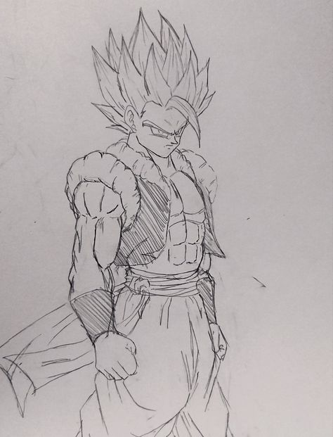 Twitter Gogeta Sketch, Gogeta Drawing, Dbz Drawings, Goku Drawing, Goku Wallpaper, Dragon Ball Painting, Dragon Ball Super Artwork, Dragon Ball Art Goku, Dragon Ball Super Art