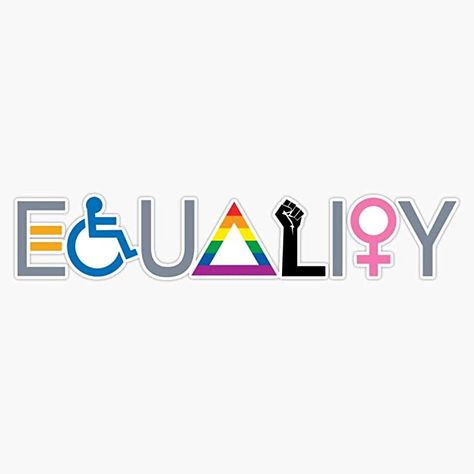 Equality Sticker, Pride Symbol, Vinyl Bumper Stickers, Small Business Branding, Sticker Vinyl, Bumper Sticker, Bumper Stickers, Vinyl Decals, Poster Design