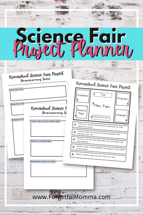 Use this science fair planner with your kids to plan out their next science fair project. Science Fair Topics, Science Demonstrations, Science Fair Project, How To Start Homeschooling, Fair Projects, Homeschool Help, Science Fair Projects, Homeschool Organization, Homeschool Science