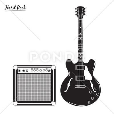 Electric guitar and combo amp, hard rock Stock Illustration #AD ,#combo#amp#Electric#guitar Rock Illustration, Typography Design Tutorial, Rock Style, Design Tutorials, Hard Rock, Typography Design, Graphic Illustration, Electric Guitar, Stock Illustration