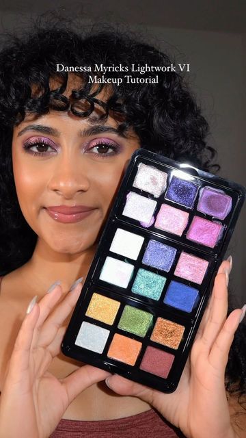 Noopur on Instagram: "Danessa Myricks Lightwork VI Freedom Palette Makeup Tutorial  Bury me in purple and pink glitter eyeshadow please! For real though, these are my favorite types of looks to wear. They make me feel so pretty.  Today, I wanted to show you how to use only the Danessa Myricks Lightwork VI palette to get a full eye look. I use a lot of my favorite eyeshadow tips and tricks in this makeup tutorial to create depth and dimension without any matte eyeshadow.   I know that not everyone loves satin shades, so I also wanted to show how to use those for layering. Additionally, it’s my favorite way to use iridescent eyeshadow all over the lid without them going ashy. Lastly, it also uses my method of layering darker shimmers over lighter ones to make them softer and easier to blend. Pink Glitter Eyeshadow, Iridescent Eyeshadow, Eyeshadow Tips, Danessa Myricks, Palette Makeup, Light Work, Latest Makeup, Eye Look, Matte Eyeshadow