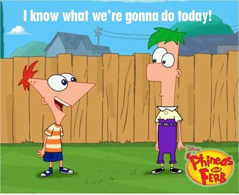 A major aspect of the show is the characteristic catchphrases of the characters. Such phrases are spoken multiple times, some more frequently, while others more seldom. They are listed here by character. "Ferb, I know what we're gonna do today!" (Also said by other characters.) "Hey, where's Perry?" (Also said by other characters.) "The best (something) ever!" (After someone says that isn't he young to be doing something...) "Yes, yes I am", and sometimes "No..." and "Well, I don't think ... Ferb I Know What Were Gonna Do Today, Phineas And Ferb Graduation Cap, Phineas Y Ferb, Perry The Platypus, Diy Graduation Cap, Diy Graduation, Cap Ideas, Graduation Caps, Phineas And Ferb