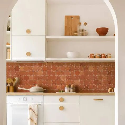 le sol | petit | star + cross (bundle) Terra Cotta Tile Countertops, Terracotta Tile Countertop, Terracota Backsplash Kitchen, Terracotta Tiled Kitchen, Terracota Tile Kitchen, Terracota Kitchen Floors, Terracotta Tile Backsplash Kitchen, Kitchen Terracotta Tiles, Terracota Kitchen Ideas