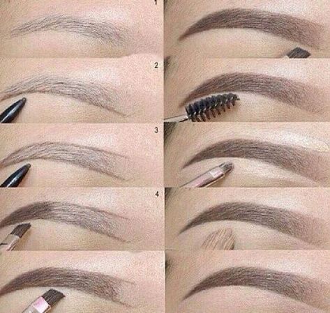 How To Do 2016 Brows, Ombre Eyebrows, Perfect Eyebrow Shape, Membentuk Alis, Sulam Alis, Dag Make Up, Eyebrow Makeup Tutorial, Bentuk Alis, Mekap Mata