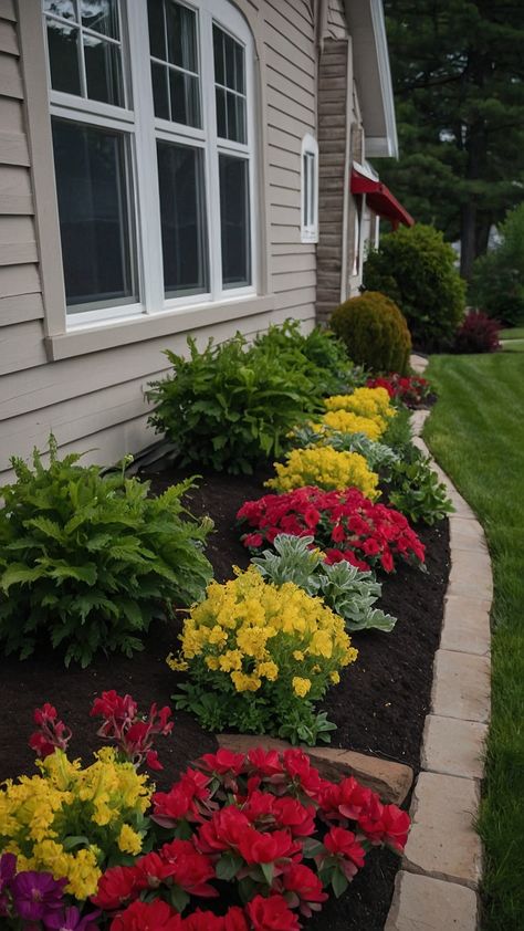 Explore these stunning and easy DIY flower bed ideas for your front yard From raised rock beds to low maintenance perennial gardens these rustic and white rock designs bring a touch of fall charm to your outdoor space Enjoy the full sun with these creative landscaping options that are both practical and beautiful Flower Bed Under Tree, Flower Beds In Front Of House, Rock Beds, Creative Landscaping, Perennial Gardens, Rock Bed, Rock Designs, Flower Bed Designs, Cottage Retreat