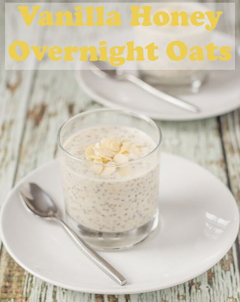 Vanilla honey overnight oats is such a delicious quick healthy breakfast. Top with your choice of nuts, fruit or granola for the perfect start to your day! #neilshealthymeals #recipe #breakfast #vanilla #honey #overnightoats #glutenfree #healthybreakfast Overnight Vanilla Oats, Overnight Oats With Honey, Honey Overnight Oats, Pear And Chocolate Cake, Vanilla Overnight Oats, Low Fat Breakfast, Meals Breakfast, Breakfast Oats Overnight, Vanilla Honey