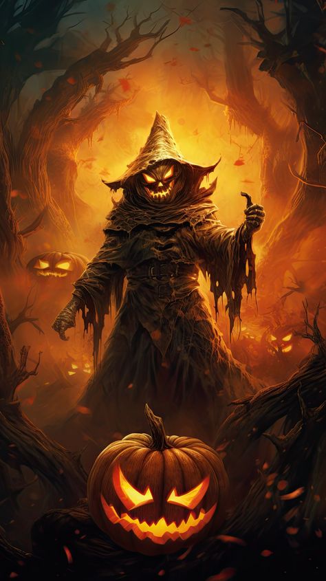 https://zedge.me/happy-halloween-1341926421 Halloween Imagem, Happy Halloween Gif, Scary Scarecrow, Zombie Wallpaper, Creepy Pumpkin, Dark Beauty Photography, Samhain Halloween, Arte Alien, Gothic Fantasy Art