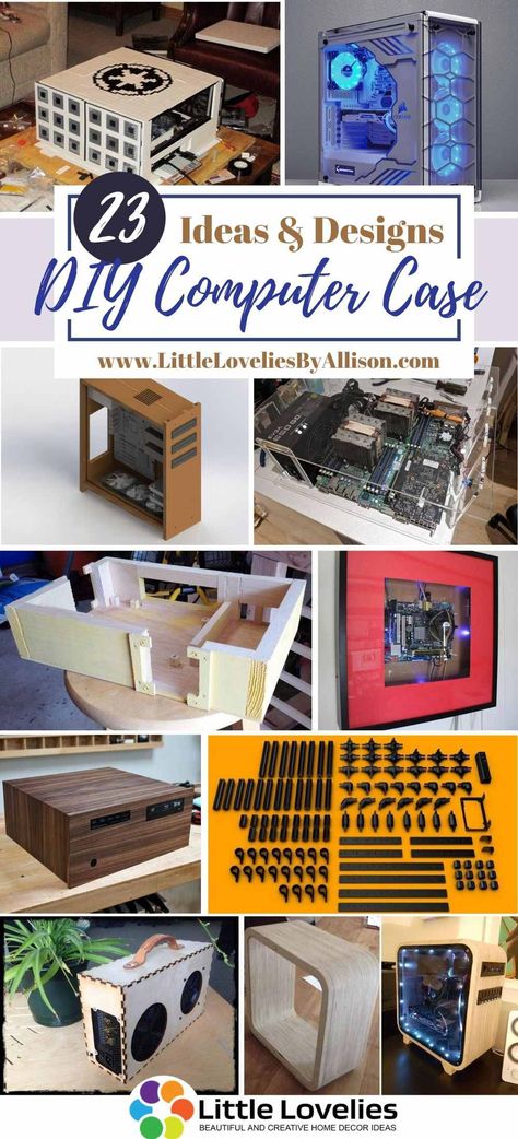 23 DIY Computer Case – How To Build A Computer Case Pc Case Decoration, Pc Case Diy, Build A Computer, Diy Computer Case, Diy Pc Case, Custom Computer Case, Diy Suitcase, Computer Diy, Diy Pc