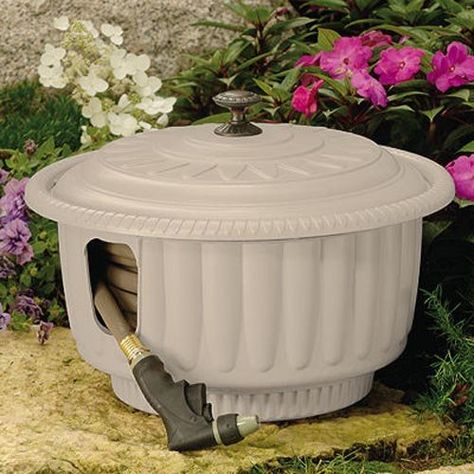 Have to have it. Suncast 50ft Hose Hideaway Hose Pot $54.98 Hose Hideaway, Hose Pot, Compost Container, Pool House Decor, Compost Bucket, Garden Hose Reel, Pot Storage, Garden Hoses, Garden Equipment