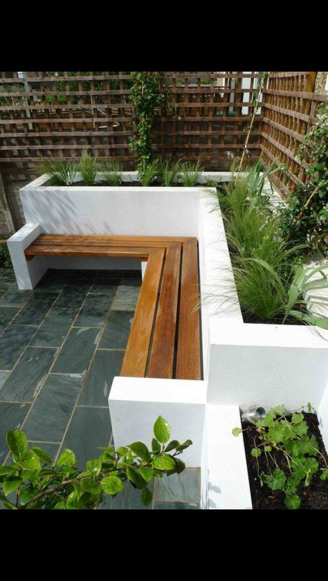 Contemporary Garden Design, Small Courtyard Gardens, نباتات منزلية, Courtyard Gardens Design, Modern Garden Design, Walled Garden, Have Inspiration, Contemporary Garden, Garden Seating