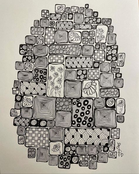 Doodling Tutorial, Zen Doodle Patterns, Zentangle Artwork, Tangle Doodle, Zen Doodle Art, Zentangle Designs, Doodle Inspiration, Art Therapy Activities, Tangle Patterns