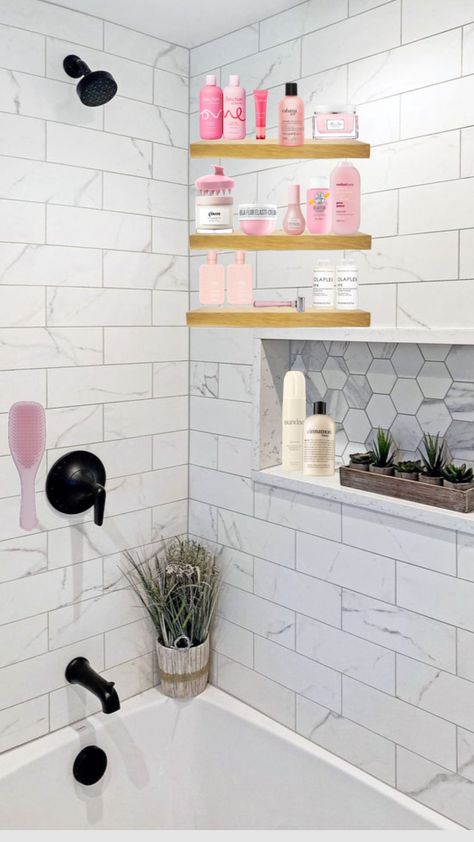 #pink #beauty #skincare#shower#essentials# wallpaper #shower#love#cute#follow#like#fyp#preppy#homedecor#thatg rl#inspo#shuffles Bathroom Preppy, Preppy Bathroom Decor, Essentials Wallpaper, Preppy Bathroom, Shower Essentials, Dorm Bathroom, Aesthetic Bathroom, Preppy Girl, Girls Bathroom