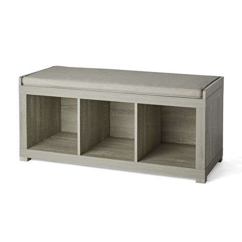 Arrives Tue, Jun 29 Buy Better Homes and Gardens 3-Cube Organizer Bench, European Oak at Walmart.com Cube Storage Bench, Storage Bench With Cushion, Furniture Sliders, Bench Diy, Cube Organizer, Plastic Furniture, Bench With Shoe Storage, Organizer Storage, Homes And Gardens