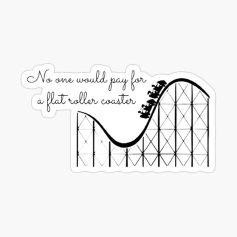 Roller Coaster Tattoo Minimalist, Rollercoaster Tattoo, Aesthetic Stickers, Roller Coaster, Tattoo Ideas, Tattoos, For Sale, Quick Saves, Color