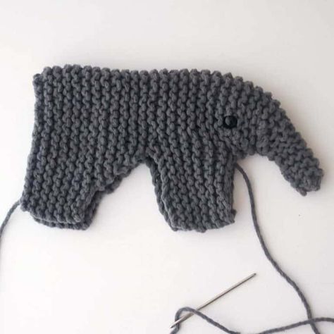 Flat Knit Plush Elephant Knitting Pattern - Knitted Elephant Free Patterns Easy, Elephant Knitting Pattern, Knitted Elephant, Diy Macrame Projects, Knit Plush, Owl Knitting Pattern, Amigurumi Elephant Pattern, Knitted Stuffed Animals, Knitted Doll Patterns