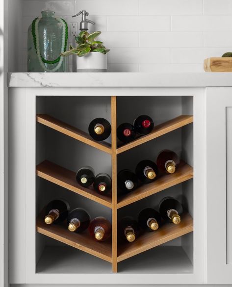 Transitional Wine Rack, Buffet Cabinet Decor, Wine Storage Cabinet White, Built In Wine Rack 8 Inch Wide, Stact Wine Rack, Modern Farmhoise Wine Rack, Oak Wine Rack, Dining Room Built Ins, Built In Wine Rack