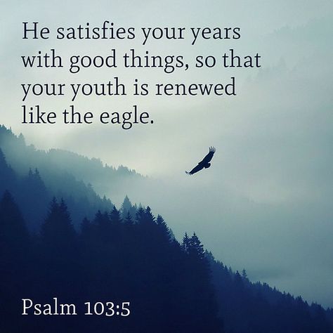 Psalm 103:5 | by joshtinpowers Psalm 103 5, Christian Thoughts, Psalm 103, O My Soul, Sacred Scripture, Book Of Psalms, Beth Moore, New Beginning Quotes, Bless The Lord